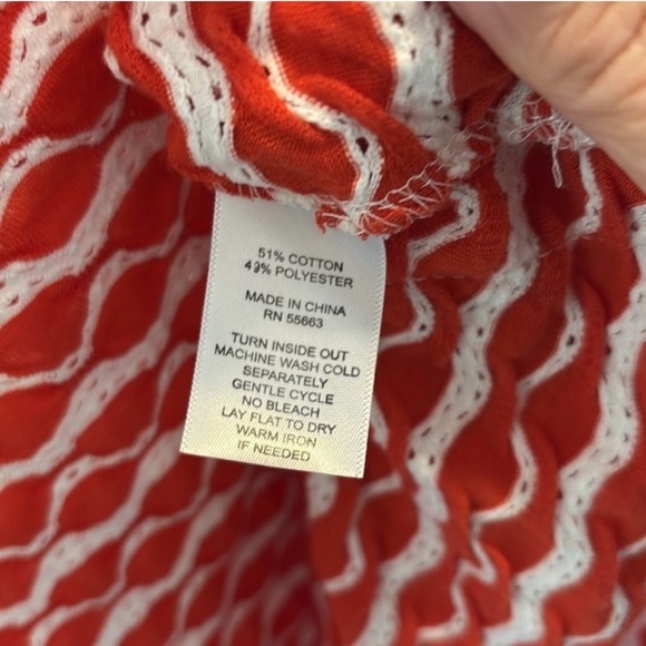 Forcynthia Beachwear Coverup in Orange and White Size Large - Picture 6 of 6